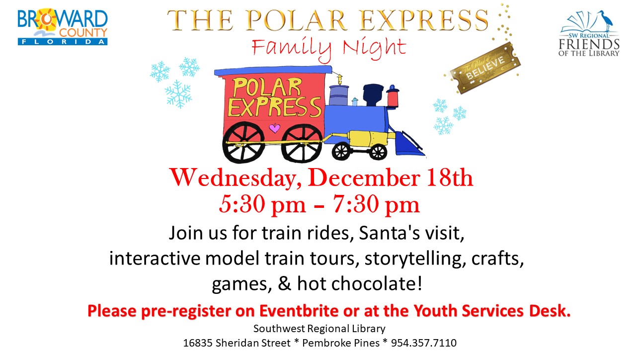 Polar Express Family Night - SouthFloridaFamilyLife.com - Broward, Miami-Dade &amp; Palm Beach