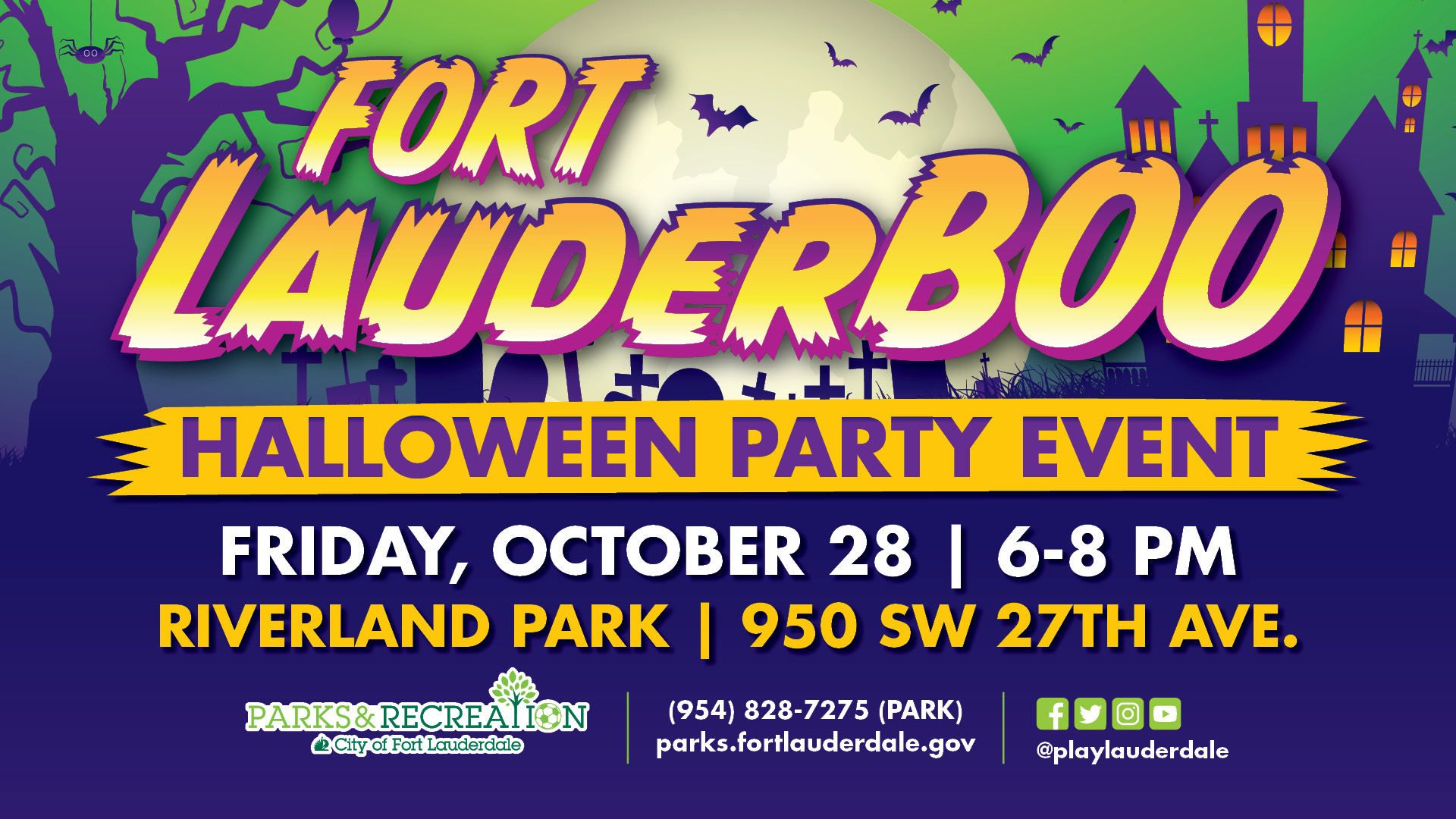 Fort LauderBOO Halloween Party Event at Riverland Park