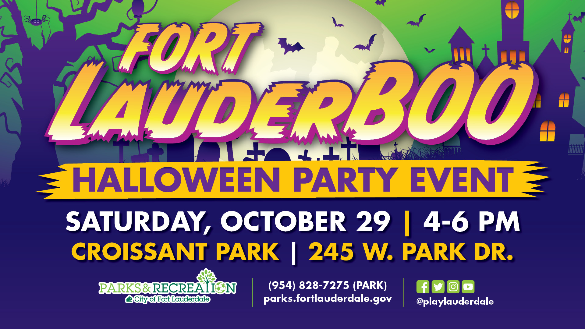 Fort LauderBOO Halloween Party Event at Croissant Park
